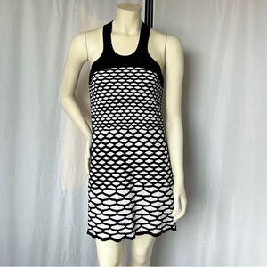 Black & White Sleeveless Mini Dress
